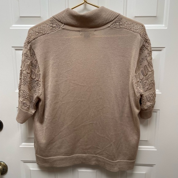 Short sleeve shawl collar cardigan - Picture 4 of 6